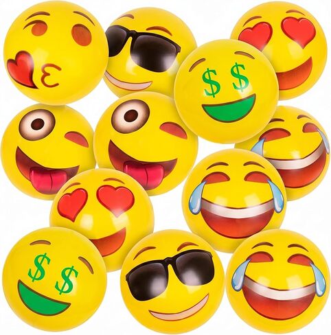 لوحة Emoji Universe: 12 كرة للشاطئ قابلة للنفخ من Emoji ، عبوة من 12 كرة in Saudi Arabia