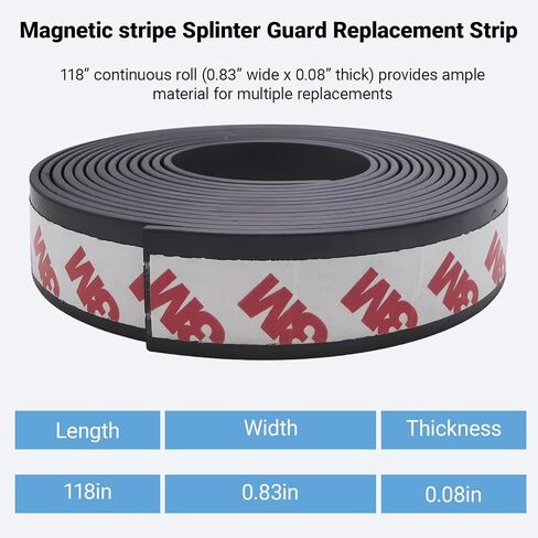 2-Pack 71656 118-Inch Splinter Guard Replacement Strips - Fits for Makita 194419-4, Festool, D-eWalt Track Saw Guide Rails - Self-Adhesive Rubber Strips Compatible with SP6000J, SP600K, 4350CT Models in Kuwait