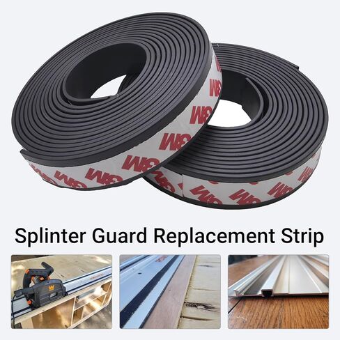 2-Pack 71656 118-Inch Splinter Guard Replacement Strips - Fits for Makita 194419-4, Festool, D-eWalt Track Saw Guide Rails - Self-Adhesive Rubber Strips Compatible with SP6000J, SP600K, 4350CT Models in Kuwait