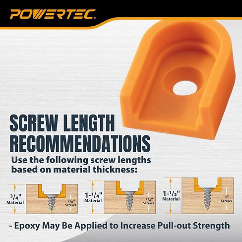 POWERTEC T-Track End Caps, Drop-in T-Track Channel Covers for 3/4" × 3/8" Grooves, Compatible with 1/4" & 5/16" T-Bolts, Modular System for Jigs, Router Tables, and Workbenches, 8PK (72352) in Kuwait