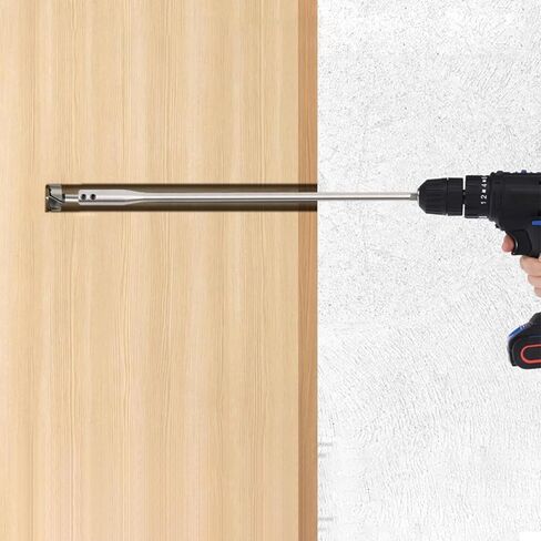 Mesee 2 Pieces 1/4 Extension Drill Bit Set for Round Shank Drill Bits, 150mm & 300mm Extra Long Wood Spade Bit Extension with Allen Keys Forstner Bits Holder Extension Rod with 1/4 Hex Shank in Kuwait