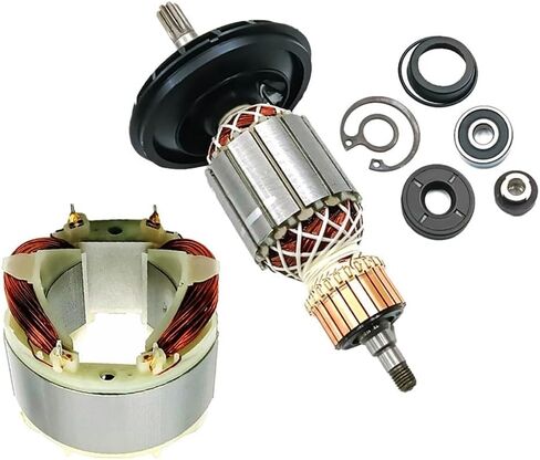 for Bosch RH540 Series Power Tool Rebuild Kit - Armature (1619P10864), Field Coil (1619P08324) for RH540/RH540S/RH540M in Kuwait