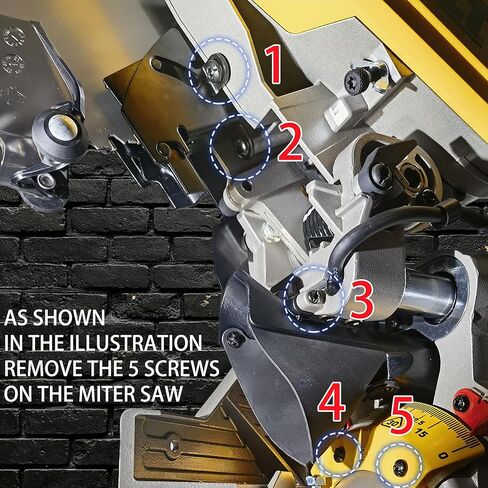 Miter Saw Dust Collection Adapter, Vacuum Hose Connector, Dust Collection Upgrade Compatible with DWS779/DWS780, Thickened Rubber Baffle, Improved Dust Port for 12-Inch Sliding Miter Saw Accessory in Kuwait