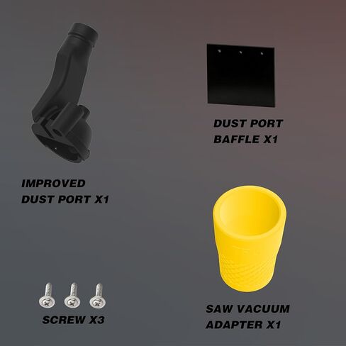 Miter Saw Dust Collection Adapter, Vacuum Hose Connector, Dust Collection Upgrade Compatible with DWS779/DWS780, Thickened Rubber Baffle, Improved Dust Port for 12-Inch Sliding Miter Saw Accessory in Kuwait