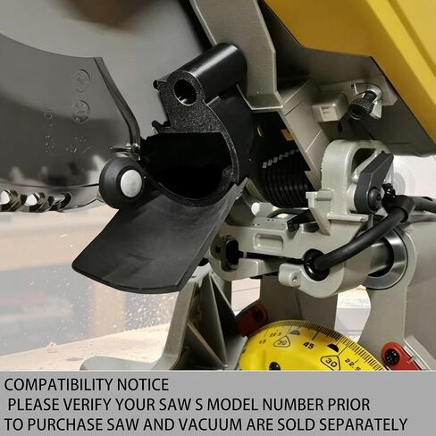Miter Saw Dust Collection Adapter, Vacuum Hose Connector, Dust Collection Upgrade Compatible with DWS779/DWS780, Thickened Rubber Baffle, Improved Dust Port for 12-Inch Sliding Miter Saw Accessory in Kuwait