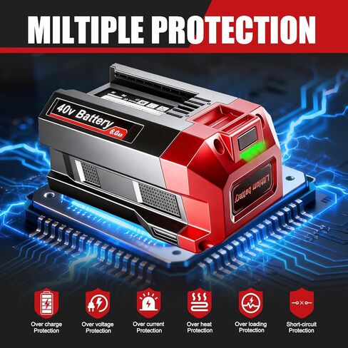 40V 6.0Ah Replacement Battery for SKIL PWRCore 40V Battery PWR CORE 40 Lithium Battery BY8708C-01 BY8723C-00, Compatible with SKIL PWRCore 40Volt Cordless Power Tools in Kuwait