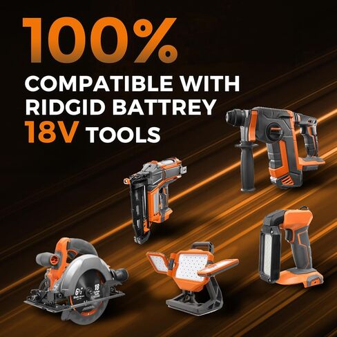 2 حزمة R840087 7000 مللي أمبير استبدال لبطارية Ridgid 18 فولت متوافقة مع بطارية Ridgid R840086 R840085 R840083 R840088 AC840085 AC840086 بطارية ليثيوم أدوات لاسلكية مع مؤشر LED in Kuwait
