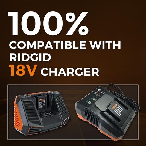 2 حزمة R840087 7000 مللي أمبير استبدال لبطارية Ridgid 18 فولت متوافقة مع بطارية Ridgid R840086 R840085 R840083 R840088 AC840085 AC840086 بطارية ليثيوم أدوات لاسلكية مع مؤشر LED in Kuwait