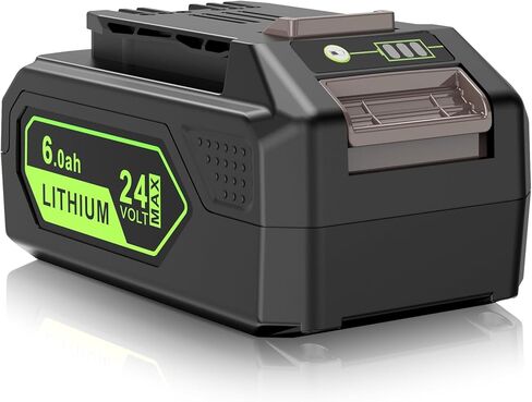 TREE.NB 24V 6.0Ah Replacement for Greenworks 24V Battery Long-Lasting Compatible with Greenworks 24 Volt Lithium Lawn Mower Battery 29842 29852 LB24A020 for Greenworks Trimmer Weed Blower (2Pack) in Kuwait