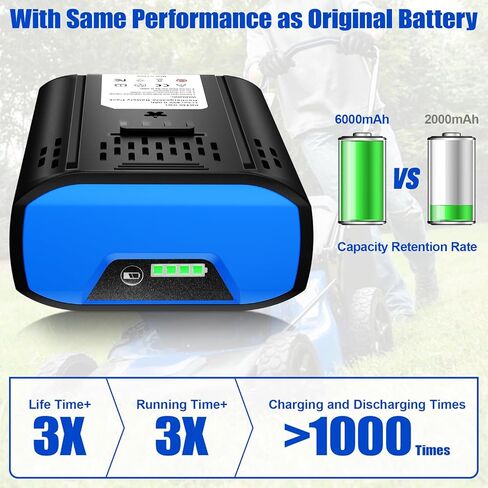 40V 6.0Ah Battery and Charger Kit, Compatible with Kobalt 40V Max Battery KB440-03 KB540C-06 KB540-06 KB2540C-06 KB640-03 KB240-06 in Kuwait