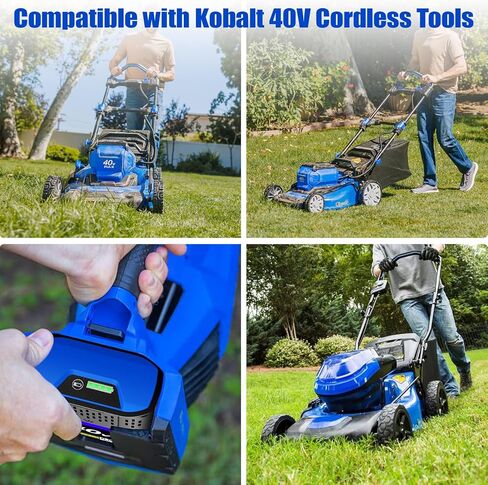 40V 6.0Ah Battery and Charger Kit, Compatible with Kobalt 40V Max Battery KB440-03 KB540C-06 KB540-06 KB2540C-06 KB640-03 KB240-06 in Kuwait