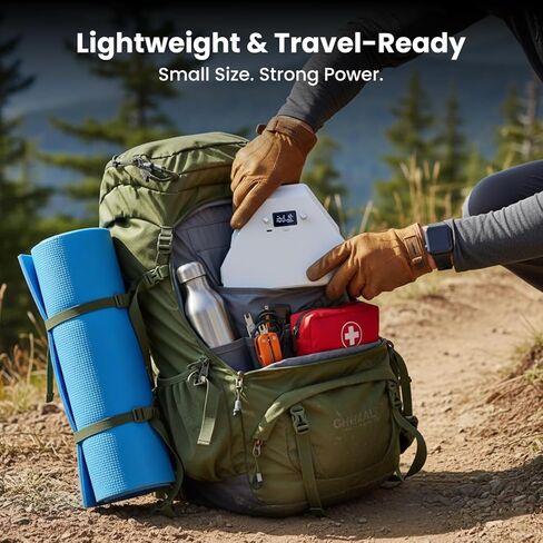 Gearwiz Battery Pack for Starlink Mini, 129.5Wh 35000mAh Portable Power Bank, Up to 5 Hours Runtime, Custom-Fit Back Mount, USB-C Charging Port, Screen Display, for Camping RV Travel in Kuwait