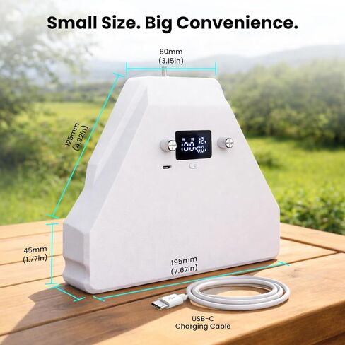 Gearwiz Battery Pack for Starlink Mini, 129.5Wh 35000mAh Portable Power Bank, Up to 5 Hours Runtime, Custom-Fit Back Mount, USB-C Charging Port, Screen Display, for Camping RV Travel in Kuwait