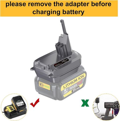 DM18DSV7V8 محول محول البطارية تحويل ديوالت DCB205 20 فولت بطاريات ليثيوم أيون ميلووكي M18 18 فولت بطارية لبطارية V7 V8 V7/V8 الحيوان موتورهيد المطلق مكانس لاسلكية in Kuwait