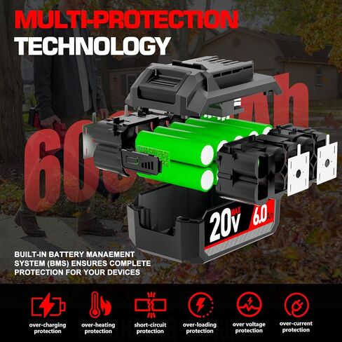 20V 6.0Ah Replacement for Skil 20V Battery BY519601 BY519603 BY519702 Cordless Power Tools Battery Compatible with PWRCORE 20V Series Cordless Power Tools, for PWRCore Skil Battery in Kuwait