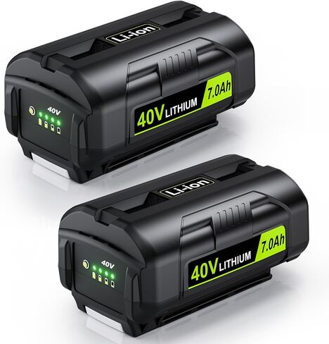 2 حزمة 7.0Ah استبدال لبطارية Ryobi 40V 40V OP4050 بطارية ليثيوم متوافقة مع البطارية، OP4040، OP4040A1، OP40401، OP40404، OP4050A، OP40501، OP4060، OP4060A، OP40601، OP4075A 40V أدوات كهربائية in Kuwait