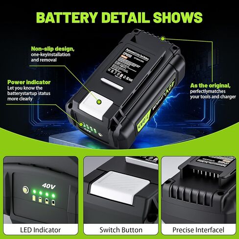 2 حزمة 7.0Ah استبدال لبطارية Ryobi 40V 40V OP4050 بطارية ليثيوم متوافقة مع البطارية، OP4040، OP4040A1، OP40401، OP40404، OP4050A، OP40501، OP4060، OP4060A، OP40601، OP4075A 40V أدوات كهربائية in Kuwait