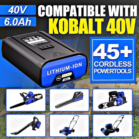 2 حزمة 40 فولت 6.0Ah استبدال البطارية ل كوبالت 40 فولت ماكس بطارية أيون الليثيوم KB440-06 KB240-06 KB2540C-06 KB640-03 in Kuwait