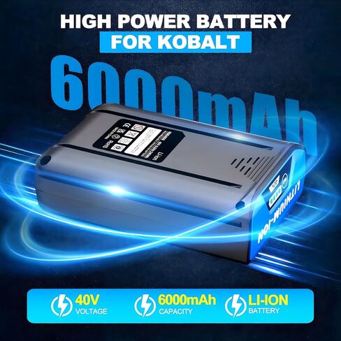2 حزمة 40 فولت 6.0Ah استبدال البطارية ل كوبالت 40 فولت ماكس بطارية أيون الليثيوم KB440-06 KB240-06 KB2540C-06 KB640-03 in Kuwait