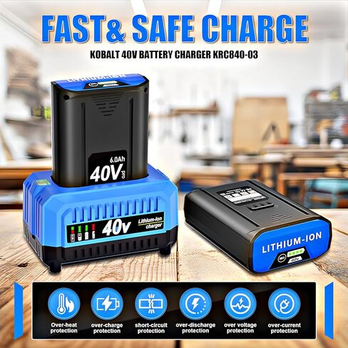 2 حزمة 40 فولت 6.0Ah استبدال البطارية ل كوبالت 40 فولت ماكس بطارية أيون الليثيوم KB440-06 KB240-06 KB2540C-06 KB640-03 in Kuwait