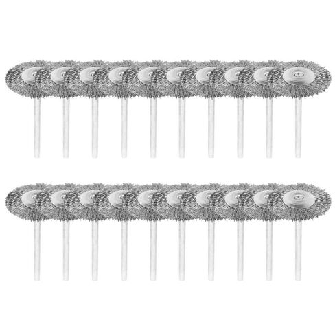 20Pcs Wire Brush T-Shaped Stainless Steel Wire Brush Scratch Free Flexible Abrasive Wire Wheel Drill Attachment Kit for Removing Rust Paint Polishing Deburring in Kuwait