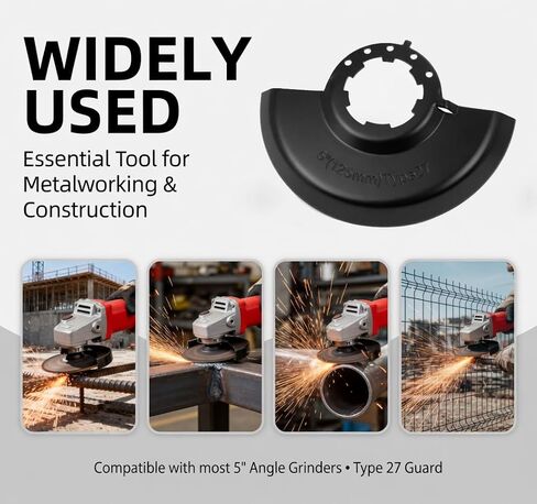 Angle Grinder Blade Guard 43-54-1221 Type 27-5"" (125mm) Compatible with Milwaukee 2686-20, 2880-20 & 2881-20 Angle Grinders, Black in Kuwait