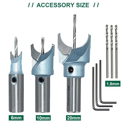 Prayer Beads Tungsten Steel Drill Bit Set, Wooden Bead Maker, Blade Milling Cutter Set, Be Used with Lathes or Drill Presses, 6mm, 10mm and 20mm Blades in Kuwait