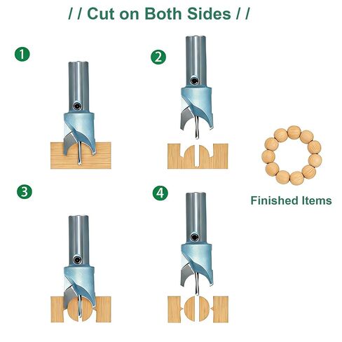 Prayer Beads Tungsten Steel Drill Bit Set, Wooden Bead Maker, Blade Milling Cutter Set, Be Used with Lathes or Drill Presses, 6mm, 10mm and 20mm Blades in Kuwait