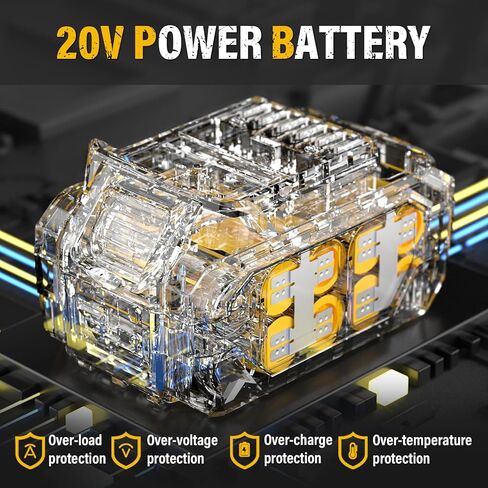 بطارية ليثيوم ZEGJAW 20V 1-Pack 4.0Ah لأدوات الطاقة اللاسلكية في الحديقة in Kuwait