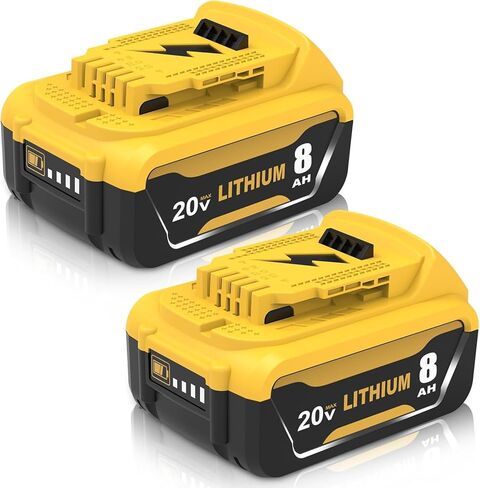 Extra-large Capacity 20V 12.0Ah Battery Li-ion Replacement for Dewalt 20V Battery DCB206 DCB203 DCB201 DCB204 Compatible with Dewalt 20 Volt Battery DCD985B Power Tools with LED Indicator ( 2PC ) in Saudi Arabia