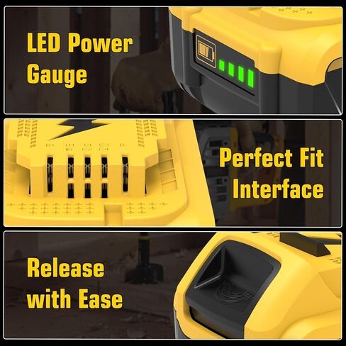 Extra-large Capacity 20V 12.0Ah Battery Li-ion Replacement for Dewalt 20V Battery DCB206 DCB203 DCB201 DCB204 Compatible with Dewalt 20 Volt Battery DCD985B Power Tools with LED Indicator ( 2PC ) in Saudi Arabia