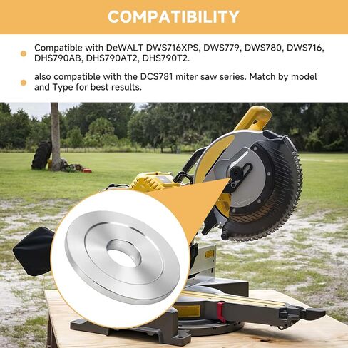 غسالة منشار ميتري N538855، متوافقة مع DeWALT DWS716XPS DWS779 DWS780 DWS716 DHS790AB DHS790AT2 DHS790T2، متوافقة أيضًا مع سلسلة DCS781، حزمة واحدة من الغسالة البديلة in Kuwait