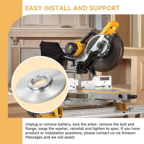غسالة منشار ميتري N538855، متوافقة مع DeWALT DWS716XPS DWS779 DWS780 DWS716 DHS790AB DHS790AT2 DHS790T2، متوافقة أيضًا مع سلسلة DCS781، حزمة واحدة من الغسالة البديلة in Kuwait