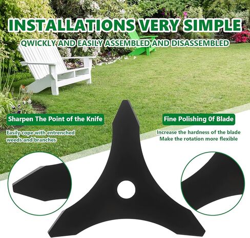 9" x 36 Teeth Carbide Tipped Blades, 9" x20T Carbon Steel Round Chainsaw Tooth Brush Blades, 10" x 3 Teeth Carbon Blades with Universal Adapter Kit fit for Brush Cutter Trimmer Weed Eater in Saudi Arabia