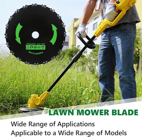 9" x 36 Teeth Carbide Tipped Blades, 9" x20T Carbon Steel Round Chainsaw Tooth Brush Blades, 10" x 3 Teeth Carbon Blades with Universal Adapter Kit fit for Brush Cutter Trimmer Weed Eater in Saudi Arabia