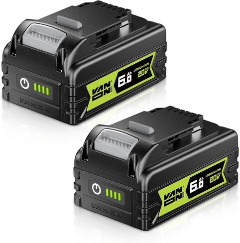 VANON Replacement for Dewalt 20V Max Battery, 20V 6Ah Replacement Battery Compatible with Dewalt 20V Battery Tools and Chargers DCB180 DCB181 DCB182 DCB201 DCB201-2 DCB200 DCB200-2 DCB204-2, 2 Pack in Saudi Arabia