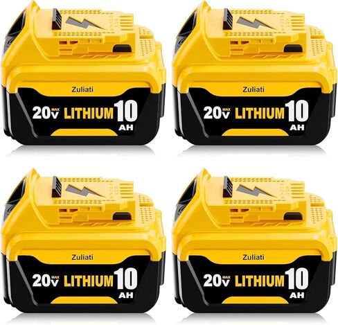 10.0Amps DCB206 Replacement for Dewalt 20V Max Battery Compatible with Dewalt 20V Battery DCB206-2 DCB203 DCB201 DCD771C2 DCB204 DCD985B DCS355D1 Power Tools(10.0Amps-Yellow) in Kuwait
