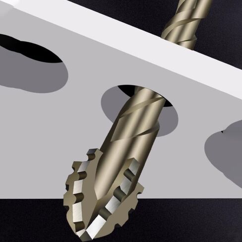 3pcs Carbide Tipped Sawtooth Eccentric Drill Bits, Hex Shank for Ceramic Tile, Cast Iron, Glass, Marble, Concrete, Dry Drilling Tool in Kuwait