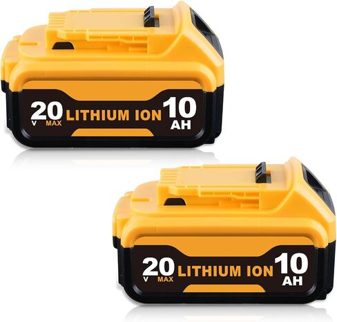 1Pack DCB200 10.0Ah Lithium ion Battery Replacement for dewalt 20V Max Battery DCB200 DCB201 DCB203 DCB204 DCB206 DCB180 DCD/DCF/DCG Series Cordless Tools Large Capacity in Kuwait