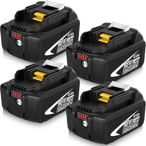 Enermall 2 Pack 10.0ah Replacement for MaKita 18v Battery Lithium Ion BL1890 BL1860 BL1850 BL1840 BL1830 BL1815 BL1820 Cordless Tool Battery Packs Compatible with MaKita 18v Tools and Chargers in Kuwait