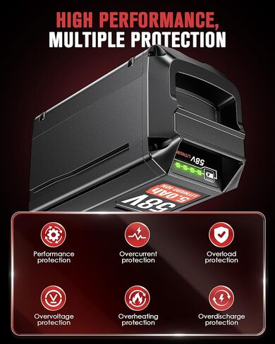 بطارية بديلة 58 فولت CBP-58V50 لبطارية صدى 58 فولت، 5.0 أمبير في الساعة استبدال بطارية صدى عالية السعة 58 فولت متوافق مع أدوات الطاقة اللاسلكية صدى 58 فولت، تعمل مع شاحن بطارية صدى 58 فولت CBC-58V in Kuwait