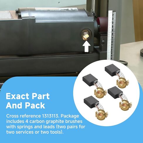 4 عبوات من فرش محرك الكربون 1313113 متوافقة مع كابل Porter 1400 PC305TP، Craftsman CMEW320، متوافقة مع Delta 22-540 22-560 22-565 22-580 34-080 34-670 36-600 36-610 TP300 TP305 TP400LS TS300 in Kuwait