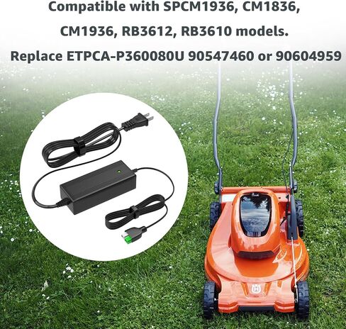 شاحن متوافق مع بلاك ديكر للطراز ETPCA-P360080U 90547460 90604959 نماذج جزازة العشب SPCM1936 CM1836 CM1936 RB3612 RB3610 in Kuwait