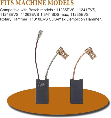 1617014135 فرش كربون لـ GBH 7 DE GBH 7-46 DE S20G a69 DE GBH 7-45 مجموعة فرش (4) in Kuwait