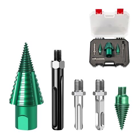 50mm Log Splitting Drill Bit with Anti-Stuck Tech, Heavy-Duty Firewood Splitter Wet & Dry Wood | S-DS-Pl-us/S-DS-Max Compatible | Quick-Change Detachable Head in Kuwait