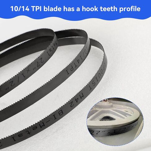 27 Inch Bandsaw Blades 10/14 TPI for DeWalt DCS377 DCS375 Sub-Compact Portable Band Saw, for Milwaukee Portable Band Saw Blade, 27'' x 1/2''x 0.02'' 10/14TPI,3 Pack in Kuwait