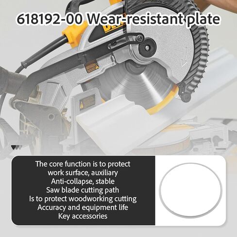 618192-00 لوحة ارتداء منشار ميتري متوافقة مع DeWalt لتناسب DHS790-CA DW718-CA DW718 DWS780 DWS782 DWS779 DW718-AR DW718-B2 DWS779 DWS780-AR DWS780-B2 in Kuwait