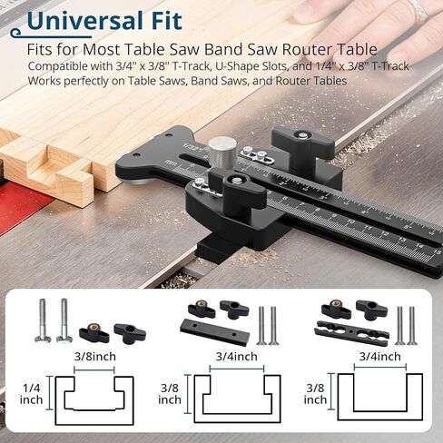 Thin Rip Jig for Table Saw, Precision Thin Rip Guide with Dual One-Way Rollers for No Kickback, 8.07" Adjustable Table Saw Jig for Narrow Strip Cutting in Kuwait