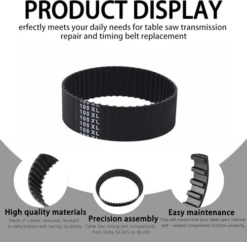 2 pcs 34-674 34-670 Timing Drive Belt is Suitable Fully Suitable for Delta50Teeth 100XL100 36-600 36-610 TS300 in Kuwait