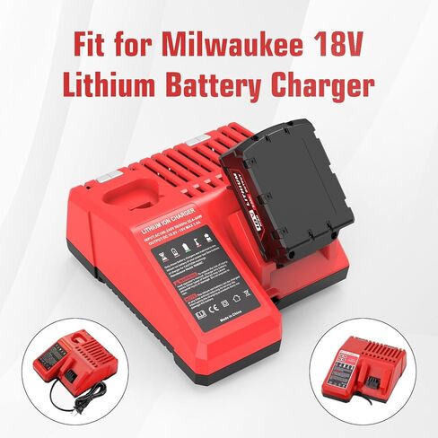 2 Packs 15000mAh High Output 18 Volt Lithium ion Replacement for Milwaukee 18V Battery Compatible with Milwaukee 18 Volt Batteries 48-11-1880 48-11-1865 48-11-1862 48-11-1852 48-11-1850 in Kuwait